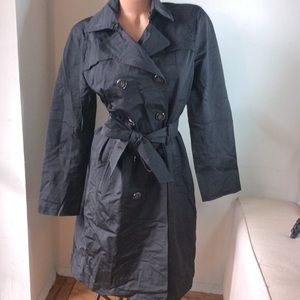 ✨New York & Company Black Trench Coat Size L✨